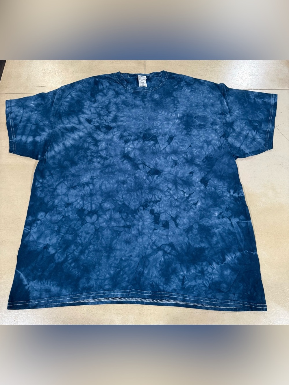 Colortone Men’s 2XL Blue Tie Dye T-Shirt Short Sleeve